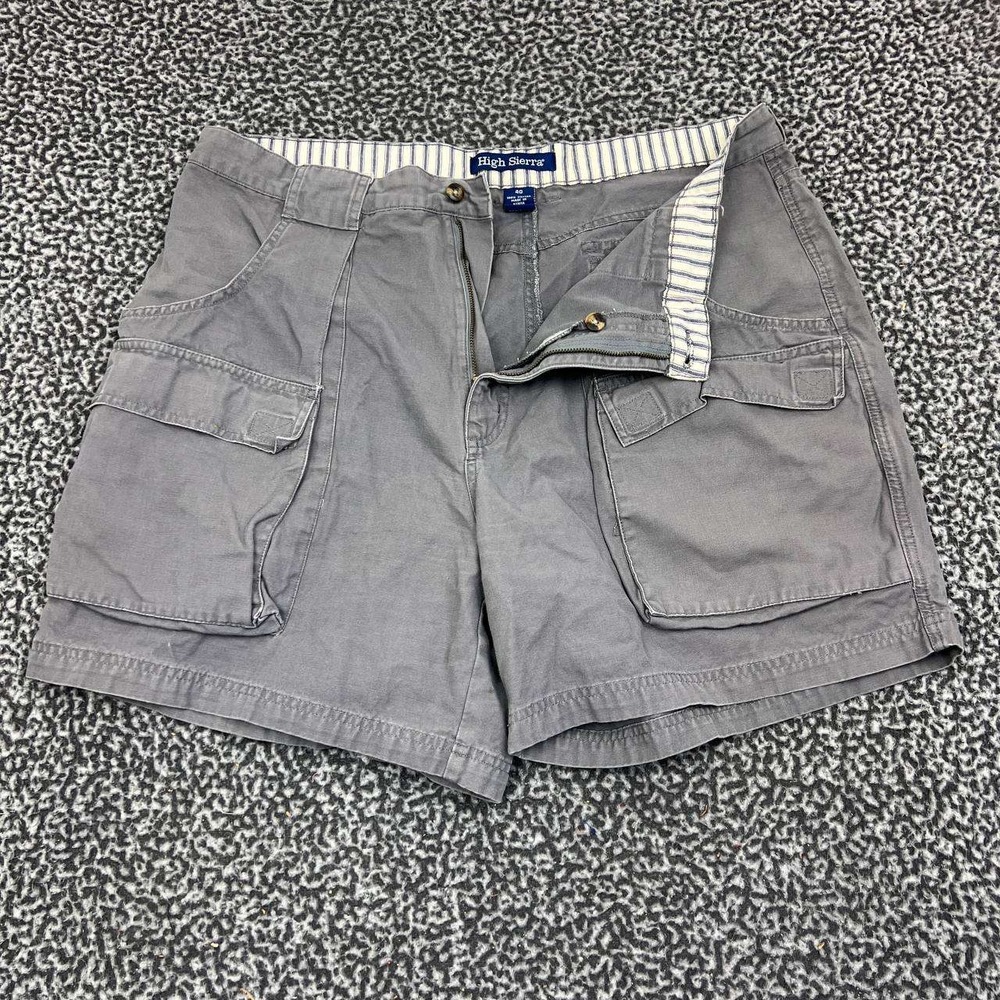 High Sierra Cargo Shorts Men 40 Gray‎ Pockets Adult Outdoor Cotton